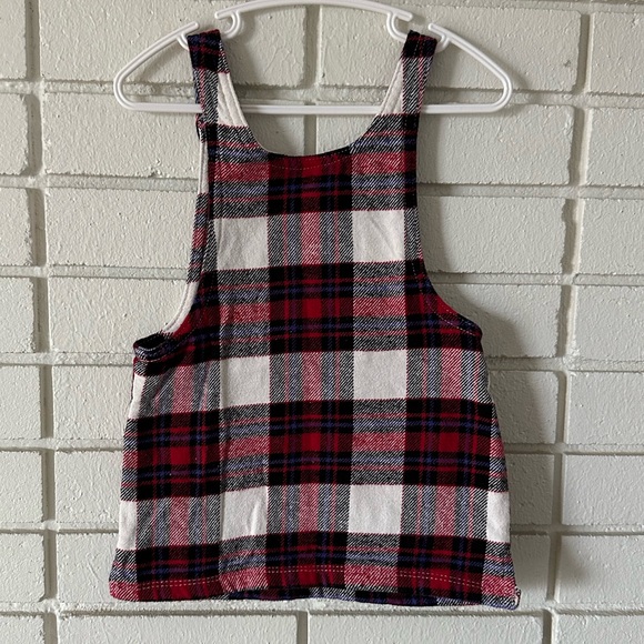 Plaid fannel Overall Dress - Picture 2 of 6
